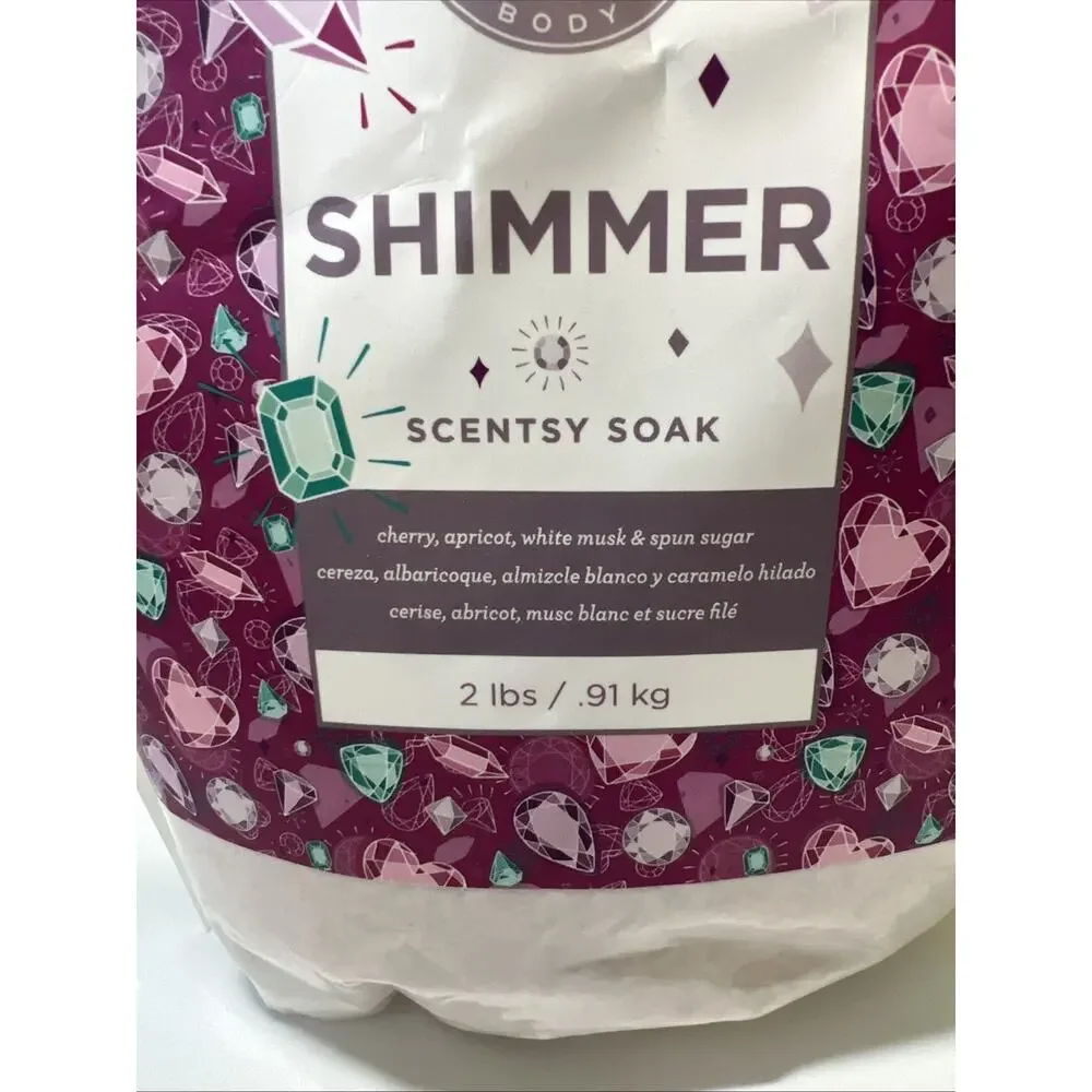 Rare Retired Scentsy Shimmer‎ Bath Soak Epsom Himalayan Salts 2 Lbs New Sealed